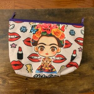 Frida Kahlo Make-up Bag - Yo te Cielo (I Sky You) -  Pencil Case - lips